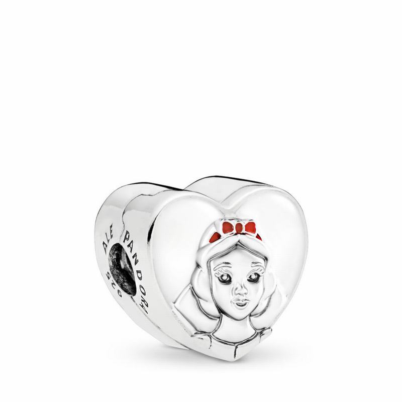 Pandora Disneyr Snow White Portrait Charm - Sterling Silver/Enamel/Red - Canada | BH9944YD